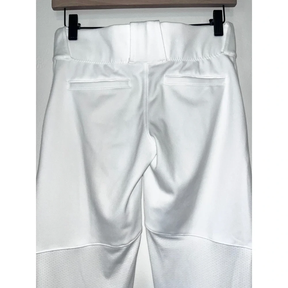 Nike Youth Kids White Baseball Softball Pants Size Medium NWT $35 Black Logo